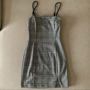 h:ours Plaid Dress | Black & White | NWT